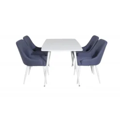 Polar Rundt Spisebordssæt - Blå og Hvid