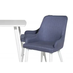 Polar Rundt Spisebordssæt - Blå og Hvid