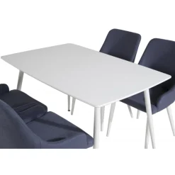 Polar Rundt Spisebordssæt - Blå og Hvid