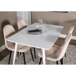 Polar Spisebordssæt - Beige, Sort og Hvid