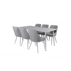 Polar Spisebordssæt - Grå og Hvid