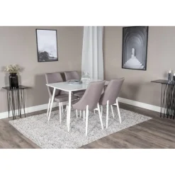 Polar Spisebordssæt - Grå og Hvid