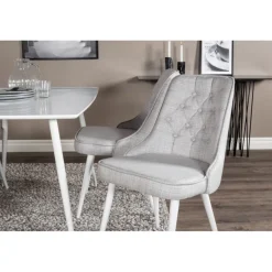 Polar Spisebordssæt - Grå og Hvid