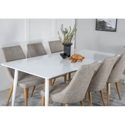 Polar Spisebordssæt - Lysegrå, Natur og Hvid