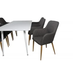 Polar Spisebordssæt - Mørkegrå, Natur og Hvid