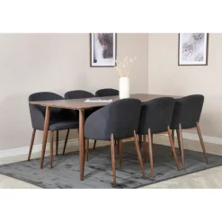 Polar Spisebordssæt - Sort og Natur