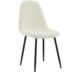 Polar Spisestol - Hvid med sorte ben