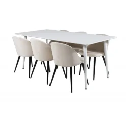 Polar t Spisebordssæt - Beige, Sort og Hvid