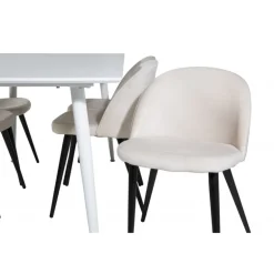 Polar t Spisebordssæt - Beige, Sort og Hvid