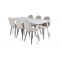 Polar t Spisebordssæt - Beige, Sort og Hvid