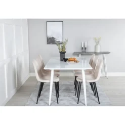 Polar t Spisebordssæt - Beige, Sort og Hvid