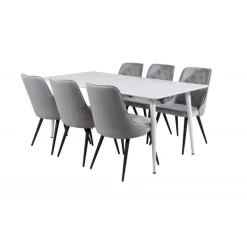 Polar t Spisebordssæt - Sort, Lysegrå og Hvid