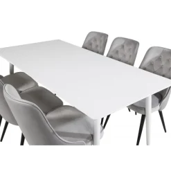 Polar t Spisebordssæt - Sort, Lysegrå og Hvid