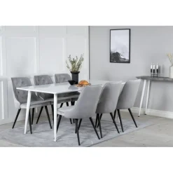 Polar t Spisebordssæt - Sort, Lysegrå og Hvid