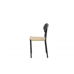Polly Spisebordsstol - Sort og Natur