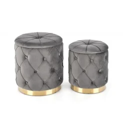 POLLY sæt af to skamler, - Grå