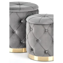 POLLY sæt af to skamler, - Grå