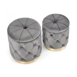 POLLY sæt af to skamler, - Grå