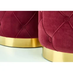 POLLY sæt af to skamler, - mørkerød