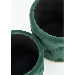 POLLY sæt med to skamler, - Mørkegrøn