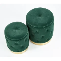 POLLY sæt med to skamler, - Mørkegrøn