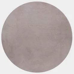 Pouffy Rund Shaggy tæppe Ensfarvet - Beige