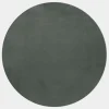 Pouffy Rund Shaggy tæppe Ensfarvet - Grøn
