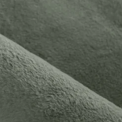 Pouffy Rund Shaggy tæppe Ensfarvet - Grøn