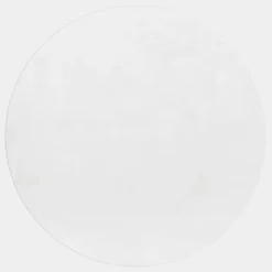 Pouffy Rund Shaggy tæppe Ensfarvet - Hvid