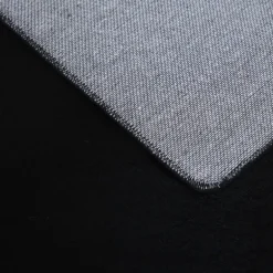 Pouffy Shaggy tæppe Ensfarvet - Sort