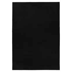 Pouffy Shaggy Tæppeløber Ensfarvet - Sort