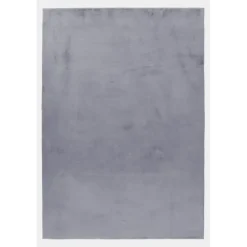 Pouffy Shaggy Tæppeløber Ensfarvet - Grå