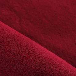 Pouffy Shaggy Tæppeløber Ensfarvet - Rød