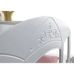 Prinsesse Carriage børneseng Hvid - med Madras 90 x 190 cm