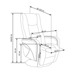 PULSAR lænestol, - Cappuccino