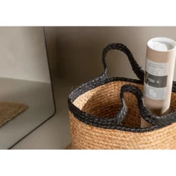 Pune Dekorationskurv - Sort og Natural