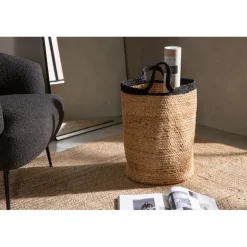 Pune Dekorationskurv - Sort og Natural