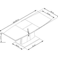 RAFAELLO Spisebordmedudtræk - Sonoma eg.