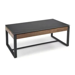 RAMONA sofabord 121 cm - Sort / Valnød