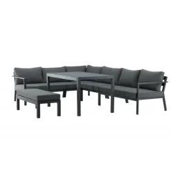 Ramos Have Hjørnesofa Sæt - Sort,Grå