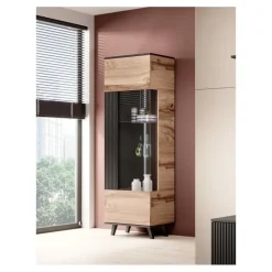 RANDOM W-1 Vitrineskab, - wotan eg/Sort