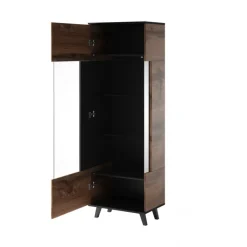 RANDOM W-1 Vitrineskab, - wotan eg/Sort