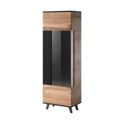 RANDOM W-1 Vitrineskab, - wotan eg/Sort