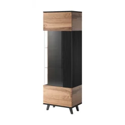 RANDOM W-1 Vitrineskab, - wotan eg/Sort