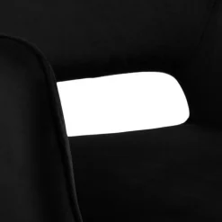 Ranja spisebordsstol med armlæn sort stof