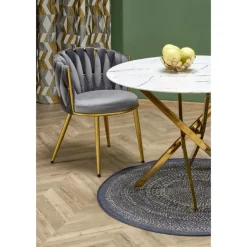 RAYMOND 2 bord, Hvid marmor / guld