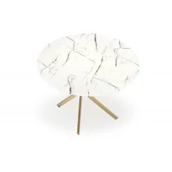 RAYMOND 2 bord, Hvid marmor / guld