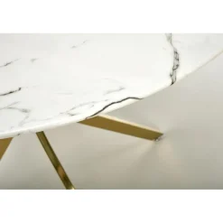 RAYMOND 2 bord, Hvid marmor / guld