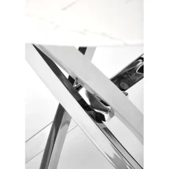 RAYMOND 2 bord, Hvid marmor / sølv