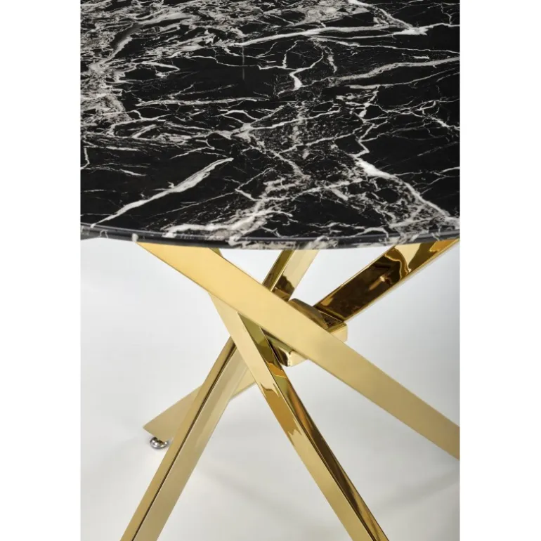 RAYMOND 2 bord, Sort marmor / guld